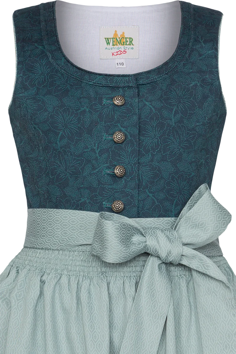 Kinder-Baumwolldirndl mit Blumenmuster