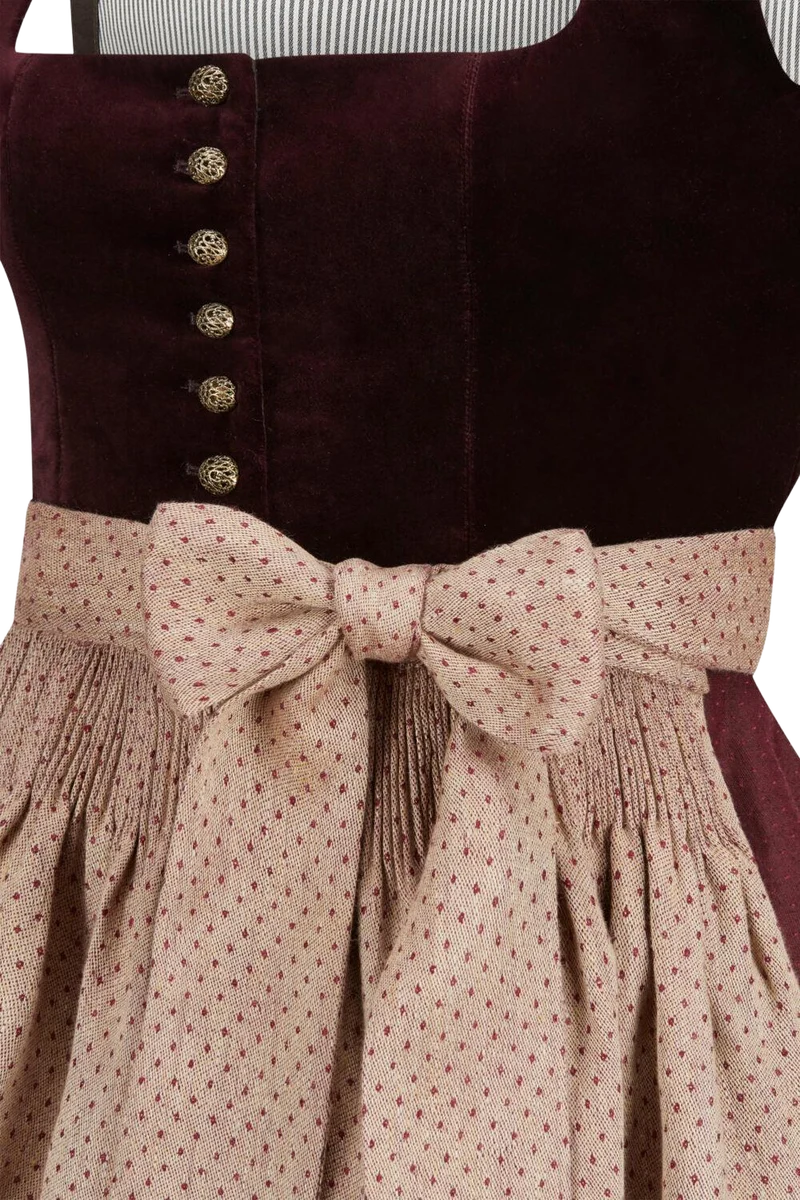 Gottseidank Dirndl Monika Bordeaux Burgunder