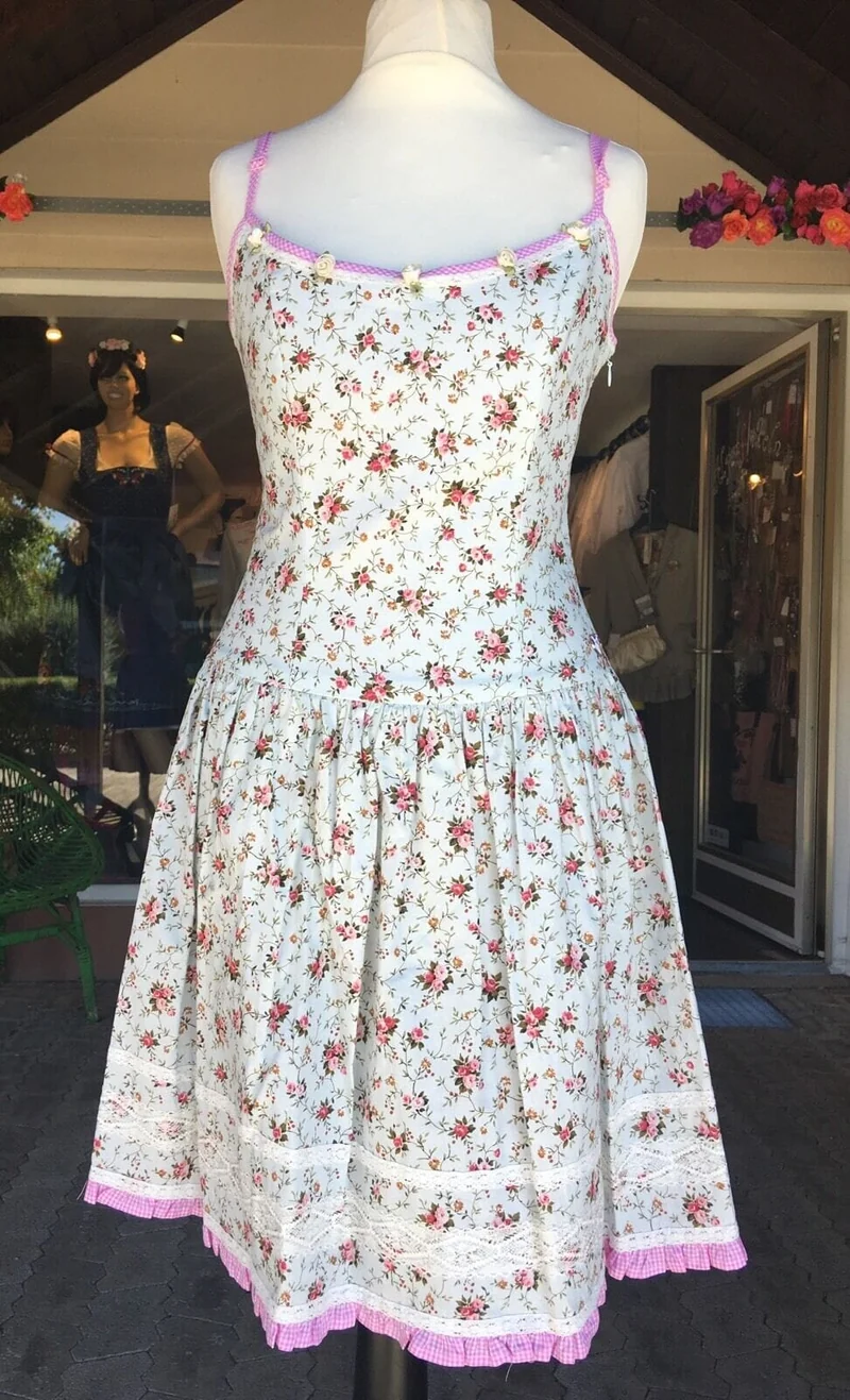 Dirndl Kleid, Krüger Madl, Madrid, Midi 60 cm, geblümt, Gr. 34