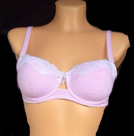 Dirndl BH, Nina von C., weiß/rosa kariert, Push up