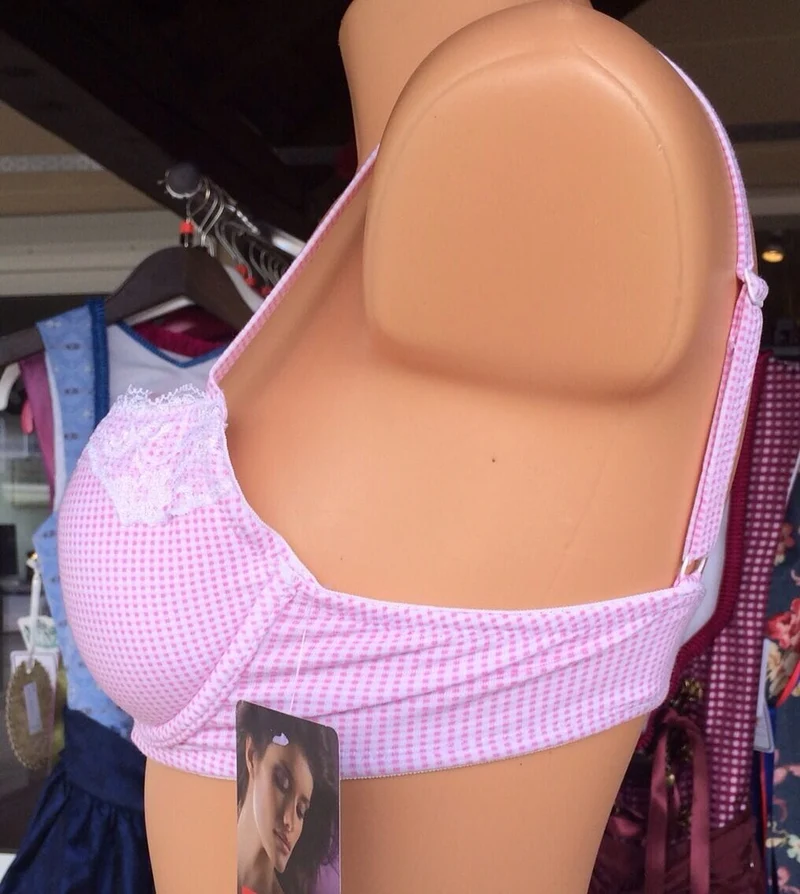 Dirndl BH, Nina von C., weiß/rosa kariert, Push up