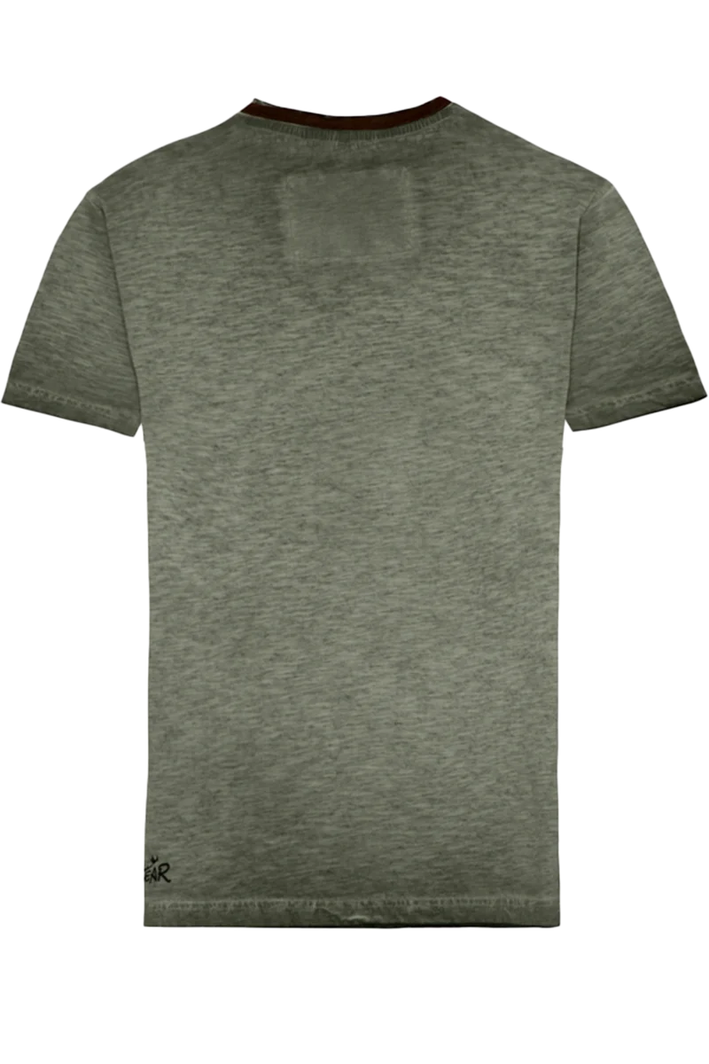 Herren T-Shirt 'Im Jagdfieber' mit Dackel-Druck