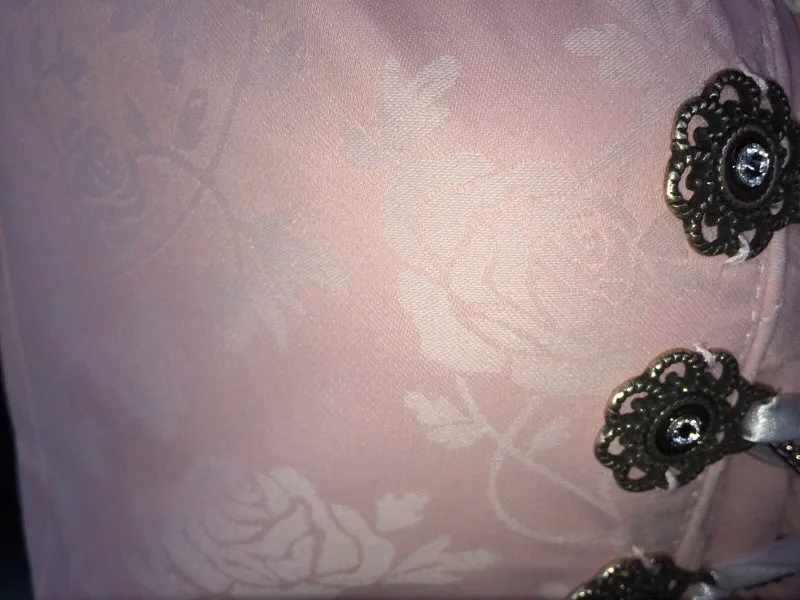 Dirndl Fuchs Trachten, Druckschürze, rosa, Midi 60 cm, Gr. 38