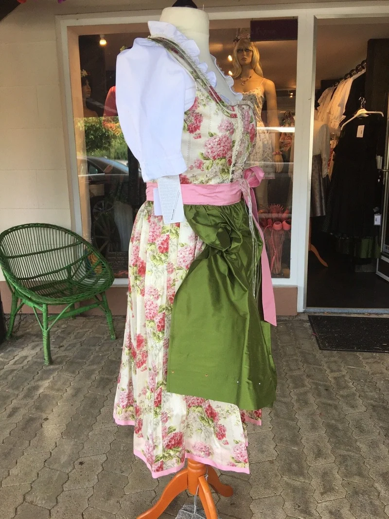 Dirndl Sportalm, Urfahr, rosa, geblümt, Midi 70 cm