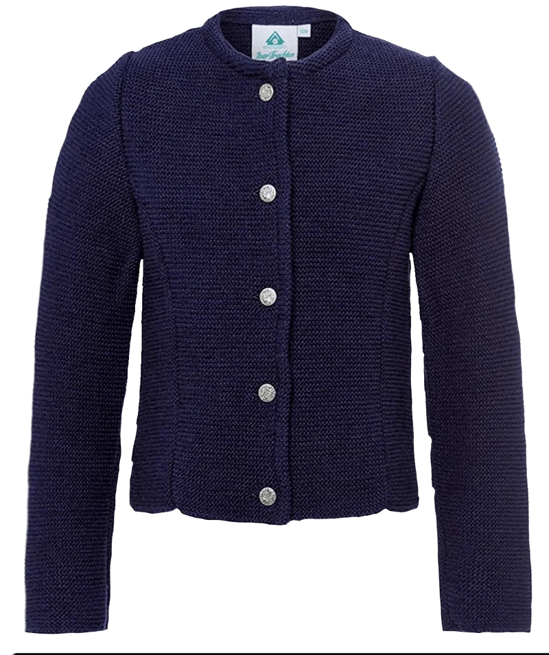 Kinder Trachtenjacke, Madl, Isar Trachten, dunkelblau