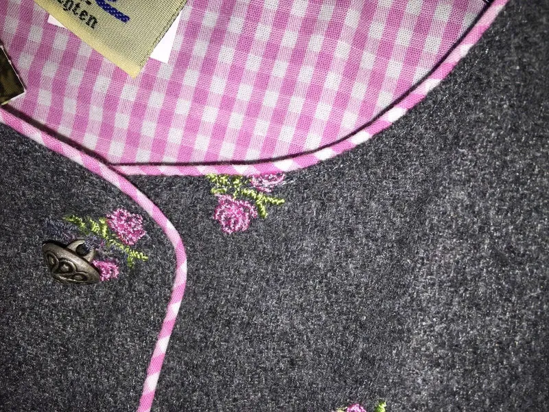Kinder Trachtenjacke, Madl, Isar Trachten, grau Janker