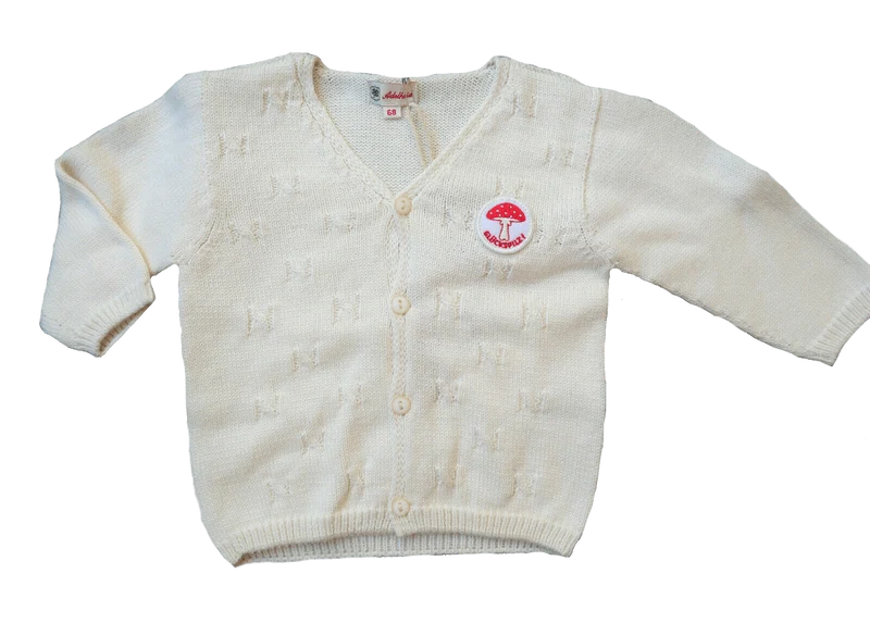 Baby Madljacke, Adelheid, Glückspilz, weiß, Wolljacke