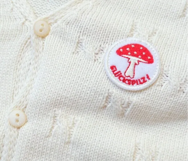 Baby Madljacke, Adelheid, Glückspilz, weiß, Wolljacke