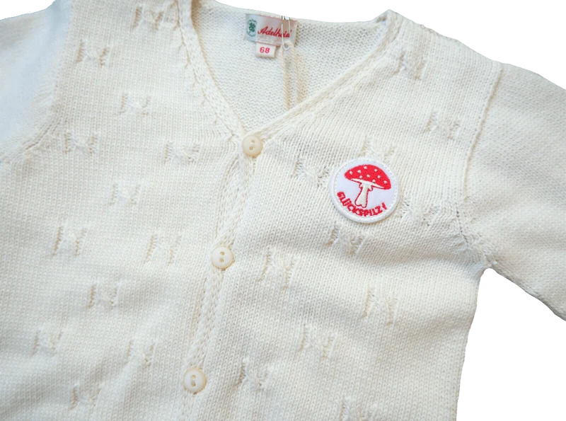 Baby Madljacke, Adelheid, Glückspilz, weiß, Wolljacke