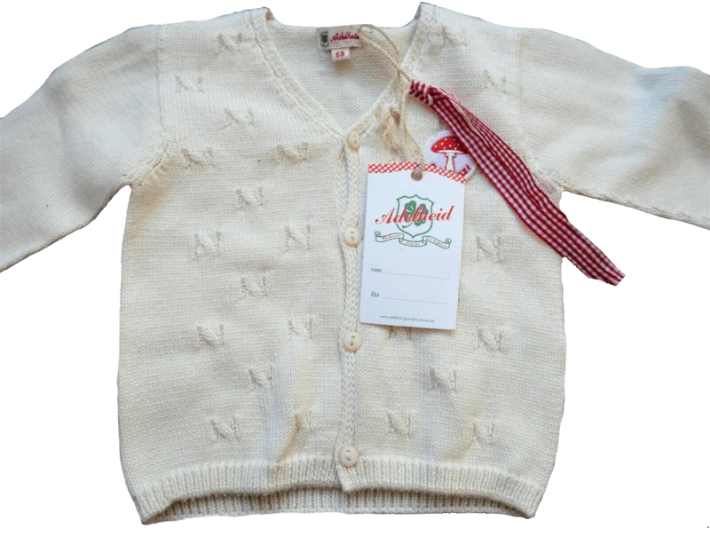 Baby Madljacke, Adelheid, Glückspilz, weiß, Wolljacke