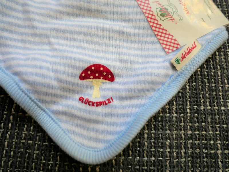 Baby Buam Lätzchen, blau gestreift, Adelheid