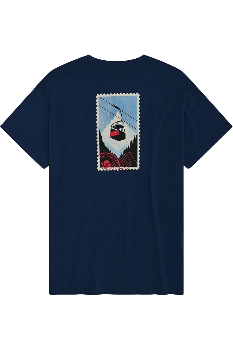 Herren T-Shirt mit Gondel-Stickerei und Druck
