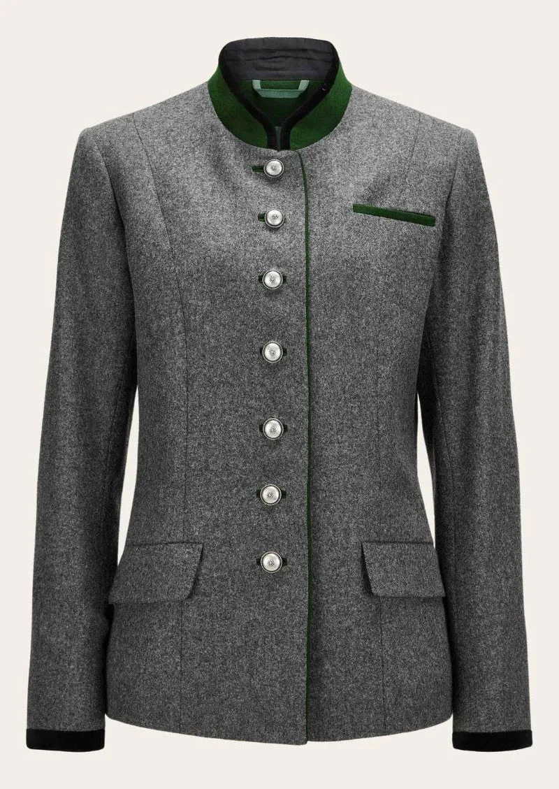 Damen Trachtenjacke aus Walkloden mit Details
