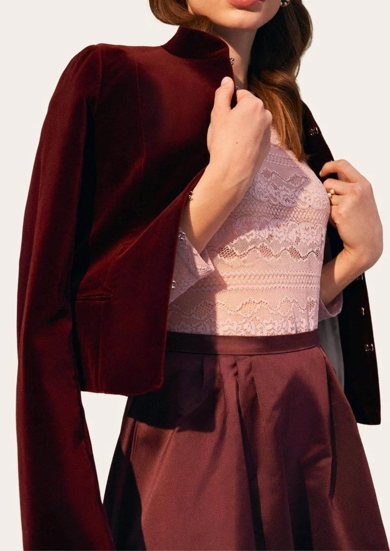 Damen Trachtenjacke mit Stickerei und Knöpfen