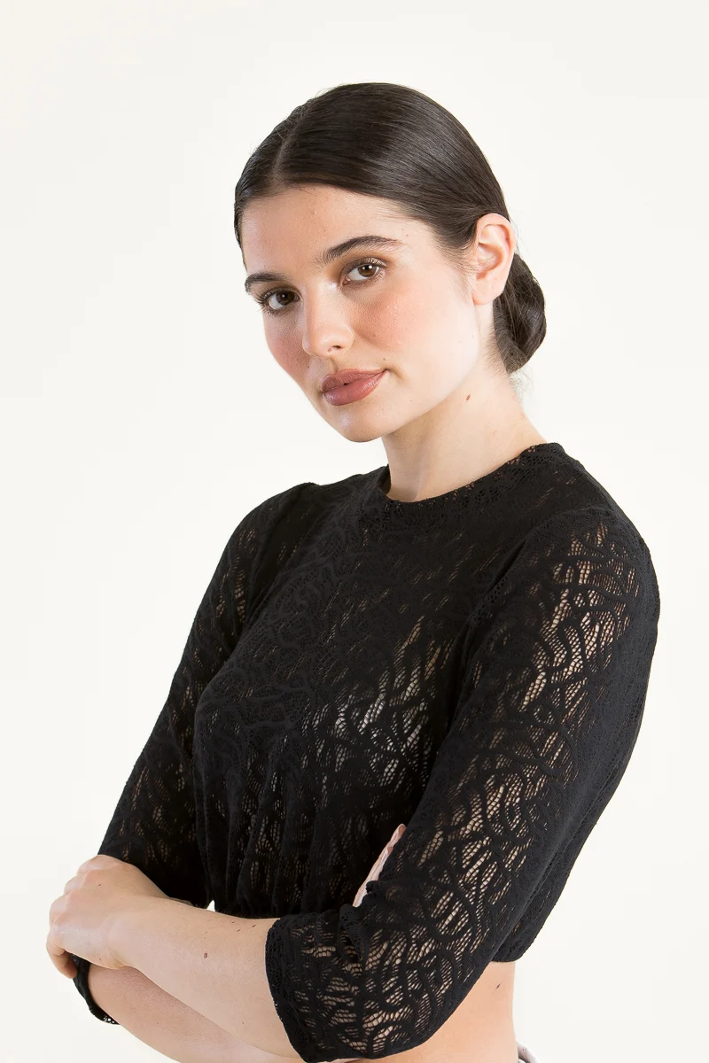 Hammerschmid Spitzen Dirndlbluse Alina schwarz