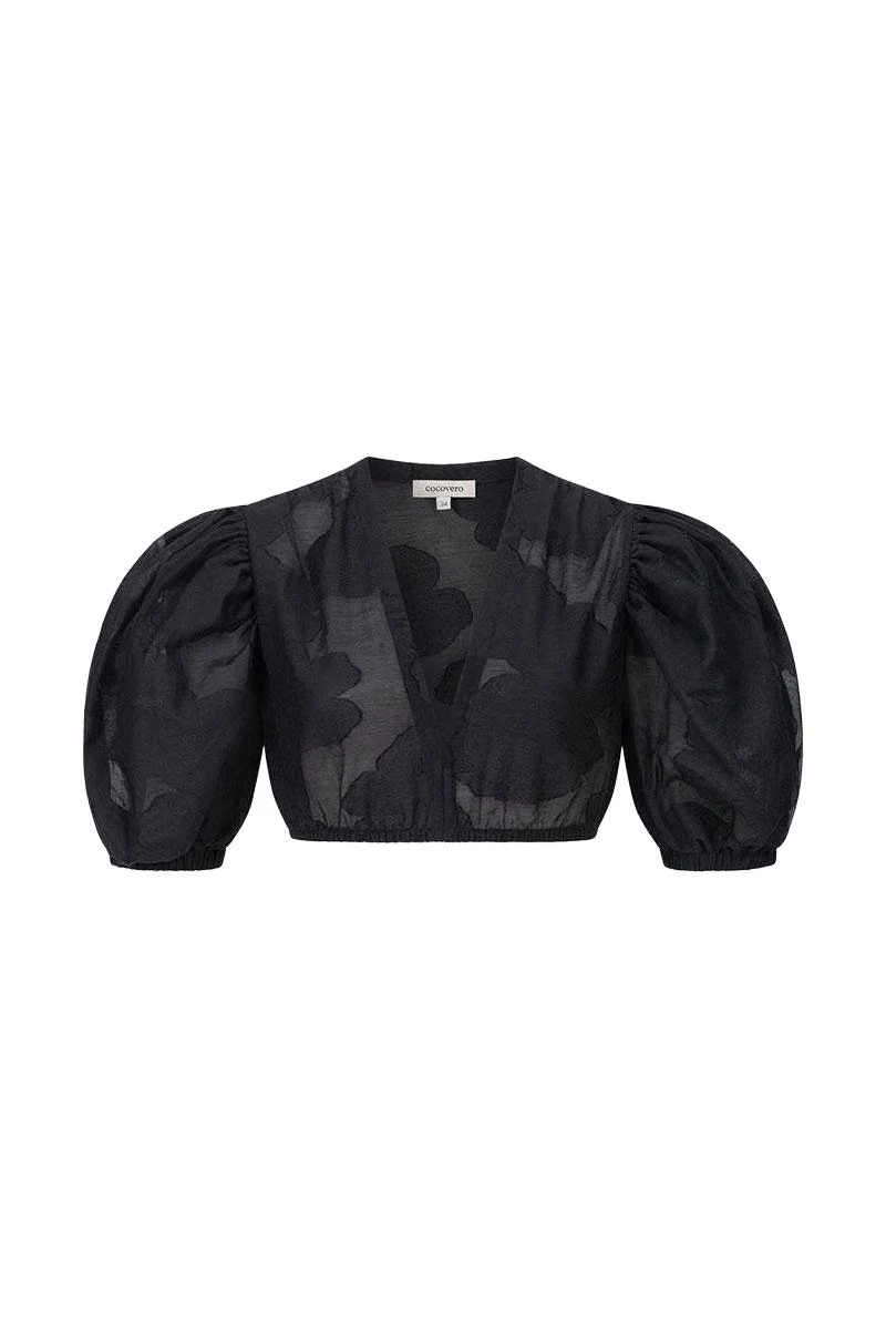 Cocovero Dirndlbluse Zenta Schwarz