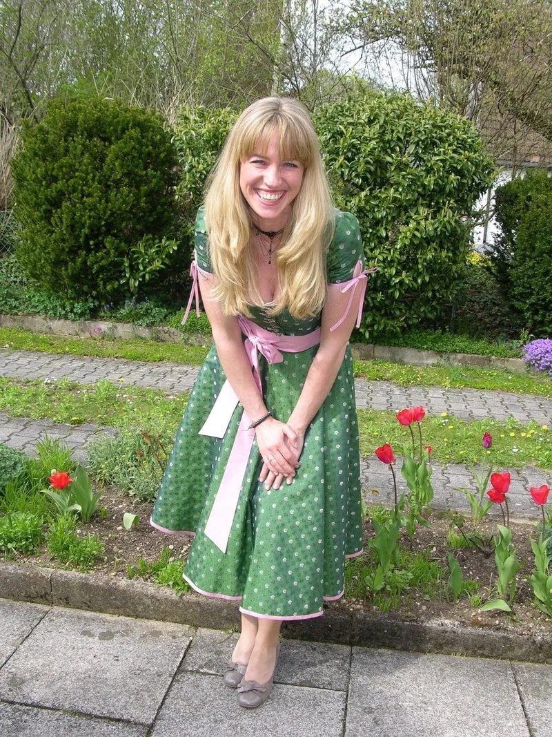 Dirndl Kleid Sportalm, Isadora, grün, Midi 70 cm