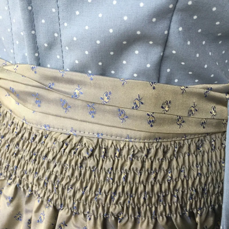 Dirndl Kinga Mathe, Mareen, hellblau, ecru Midi 70 cm