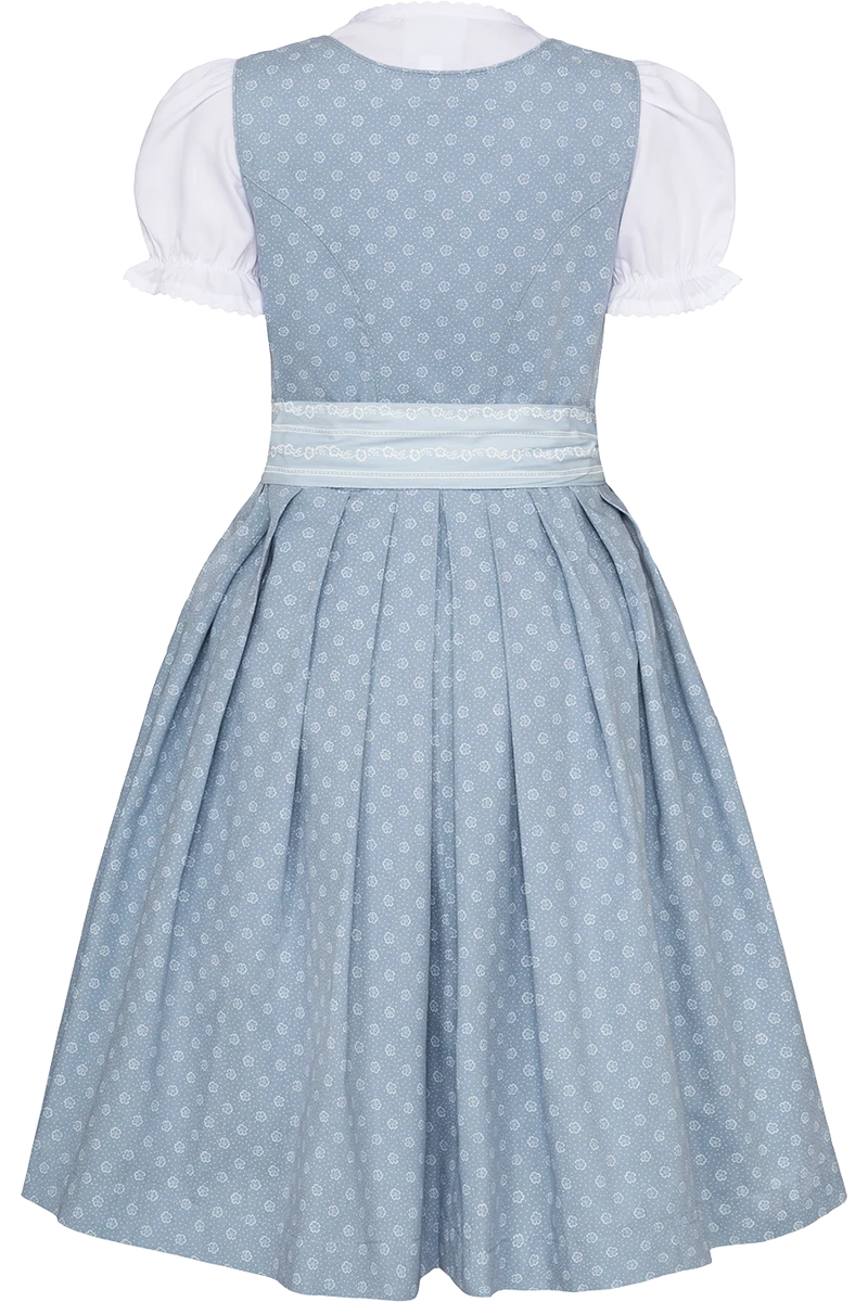 Kinderdirndl aus Baumwolle mit Bluse - hellblau