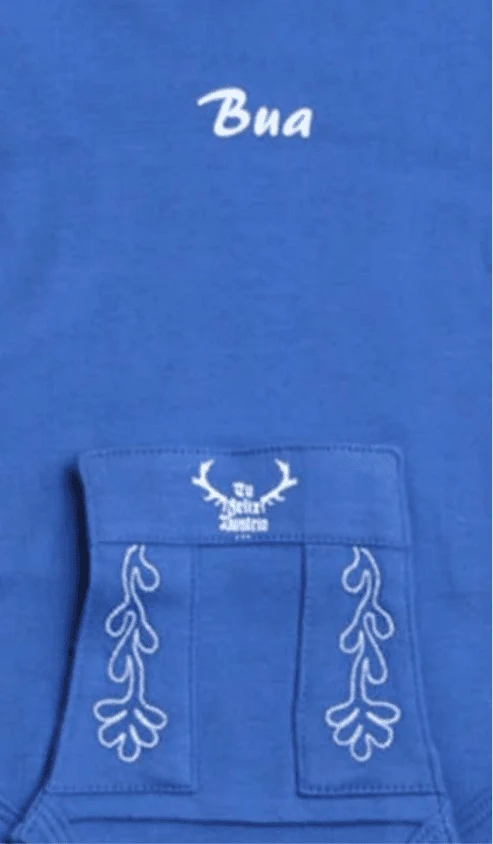 Babybody, Bua, Tu Felix Austria, Lederhose, blau bayrisch