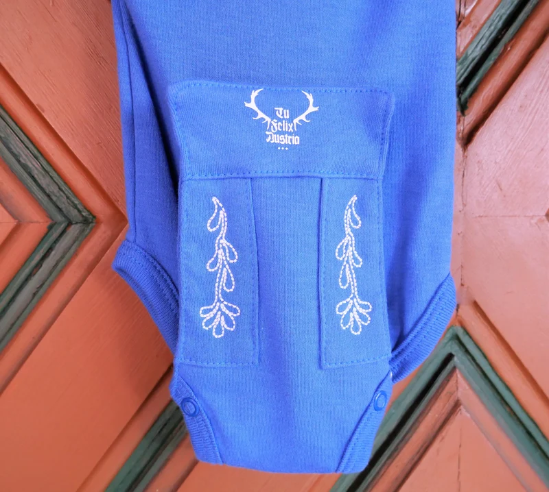 Babybody, Bua, Tu Felix Austria, Lederhose, blau bayrisch