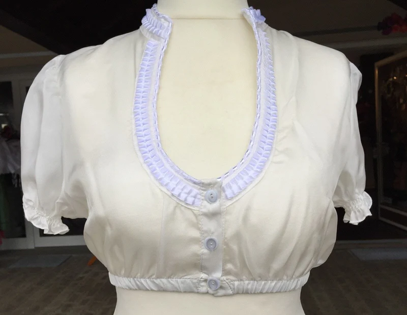 Dirndlbluse Kinga Mathe, Carola, ecru, Seide, Knöpfe