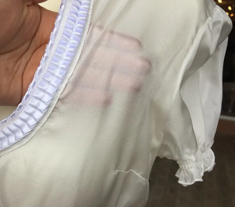 Dirndlbluse Kinga Mathe, Carola, ecru, Seide, Knöpfe