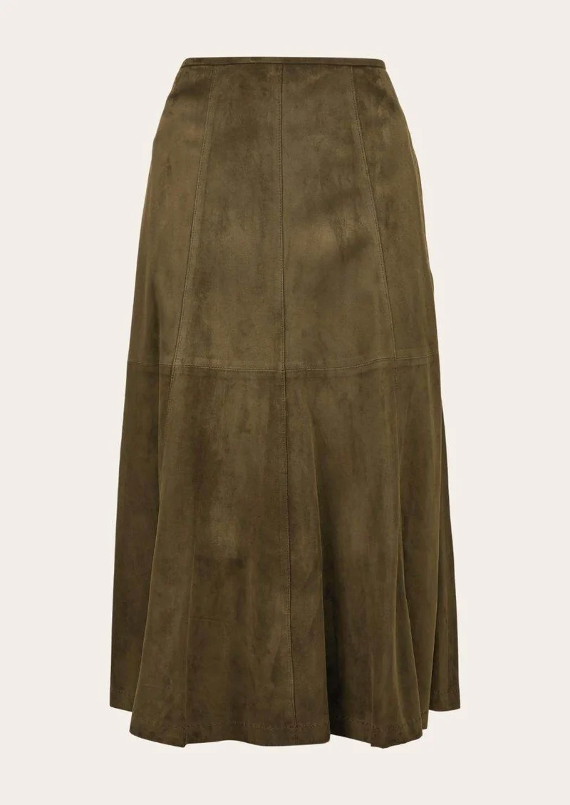 Damen Trachtenrock aus Leder im Lederhosenstil