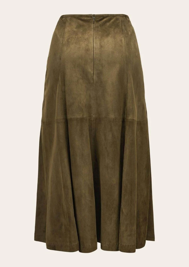 Damen Trachtenrock aus Leder im Lederhosenstil