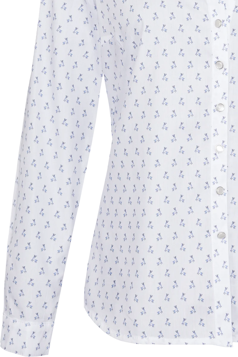Damen Trachtenbluse mit Hirschdruck