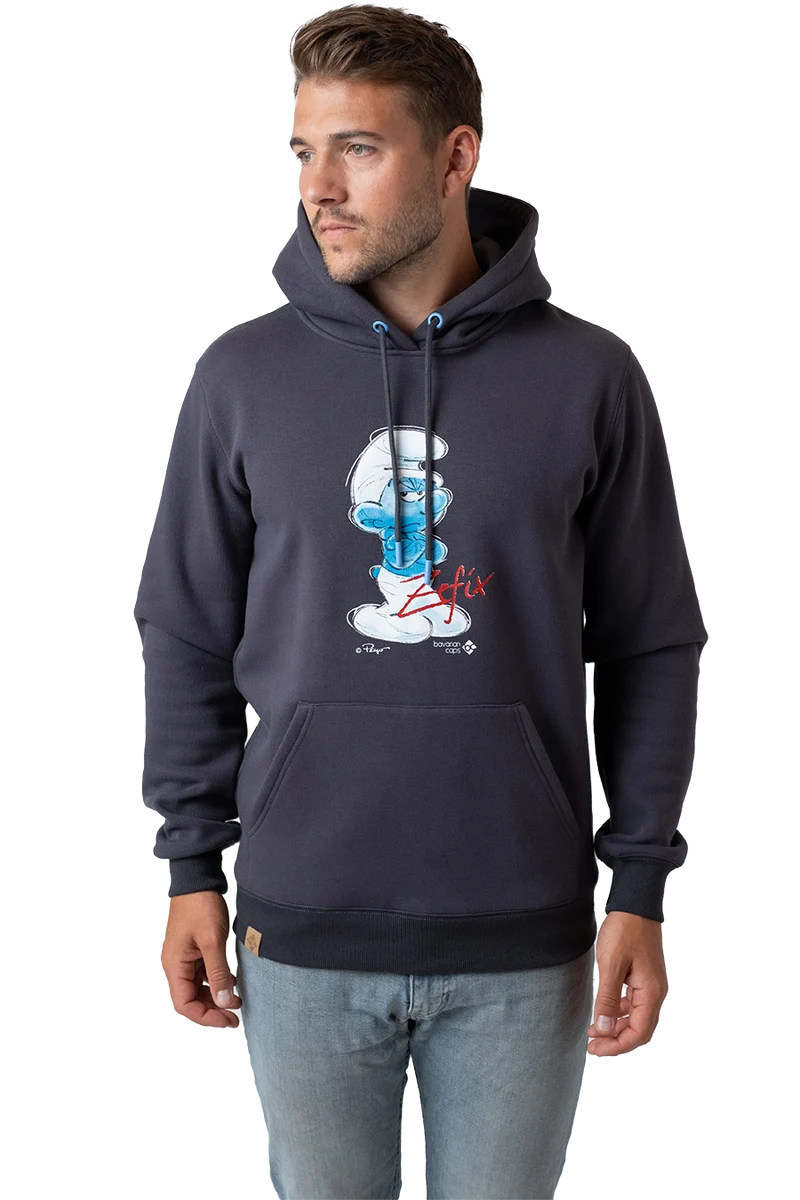 Herren Hoodie mit Schlumpf-Aufdruck Zefix