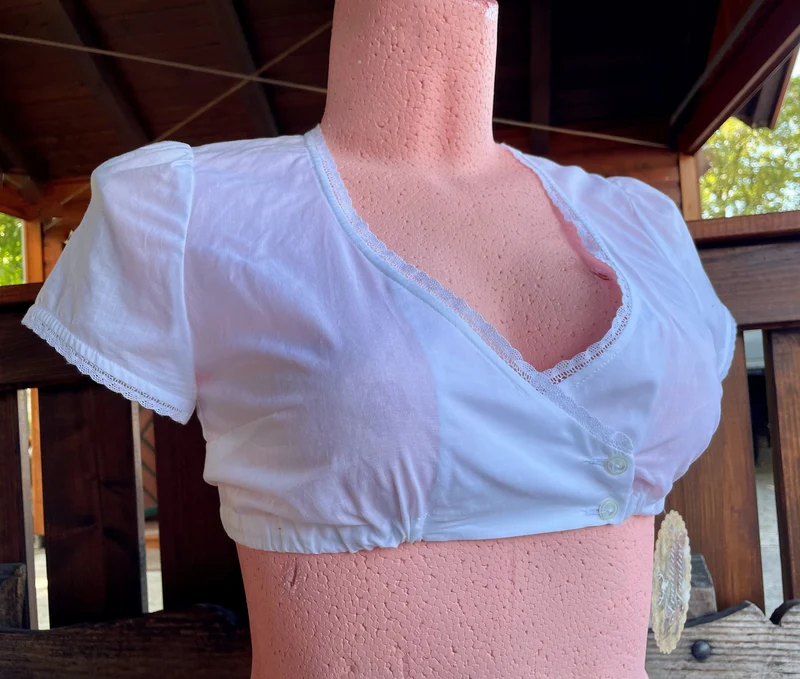 Dirndlbluse Julia Trentini, Elise, weiß, Knöpfe