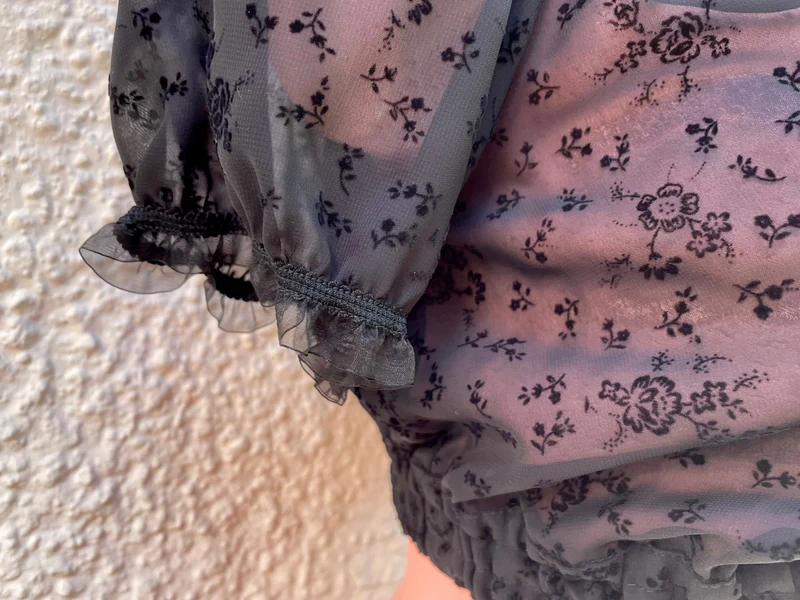 Dirndlbluse Sportalm, Klara, schwarz, kurzarm, V- Ausschnitt, Gr. 40