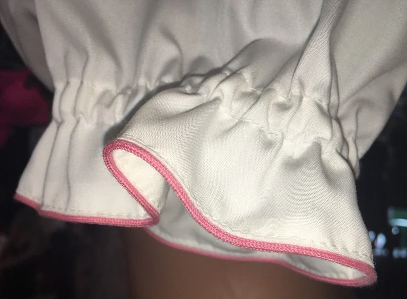 Dirndlbluse Sportalm, Gertrude rosa, ecru, halbarm, Knöpfe
