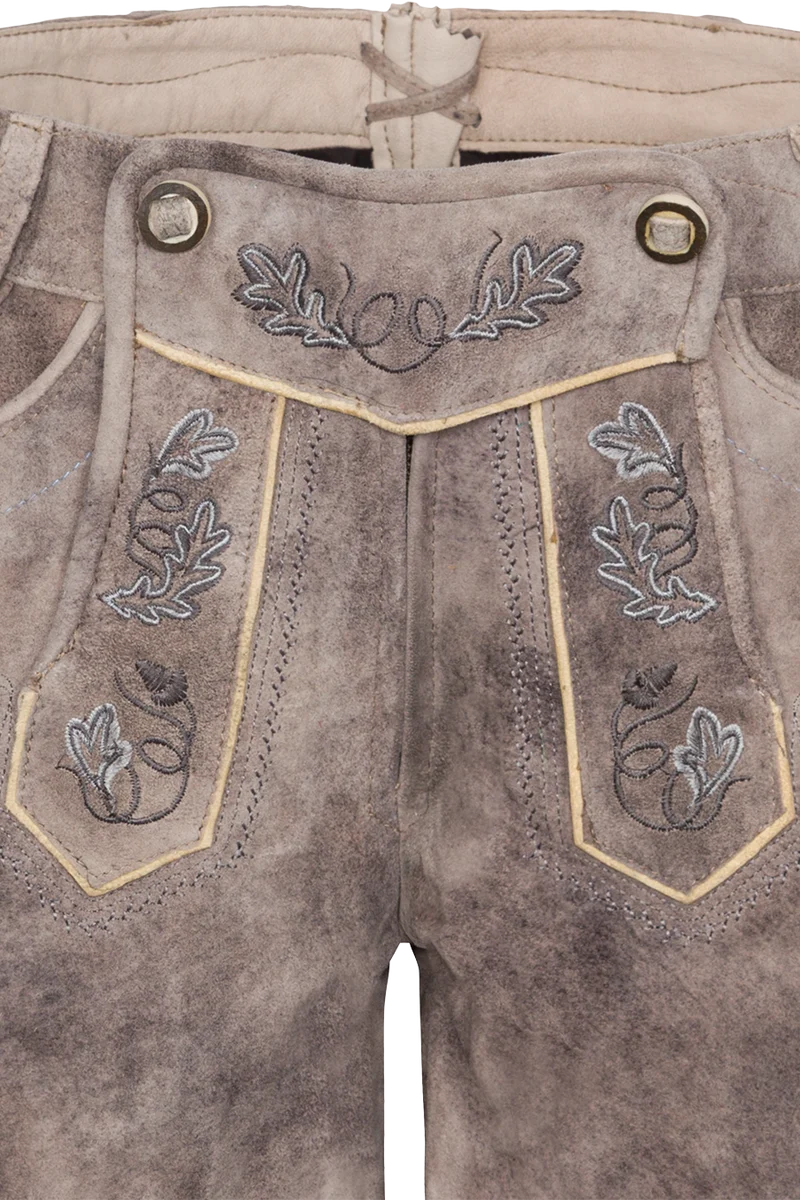 Damen Lederhosen-Shorts mit dekorativem Hosenlatz