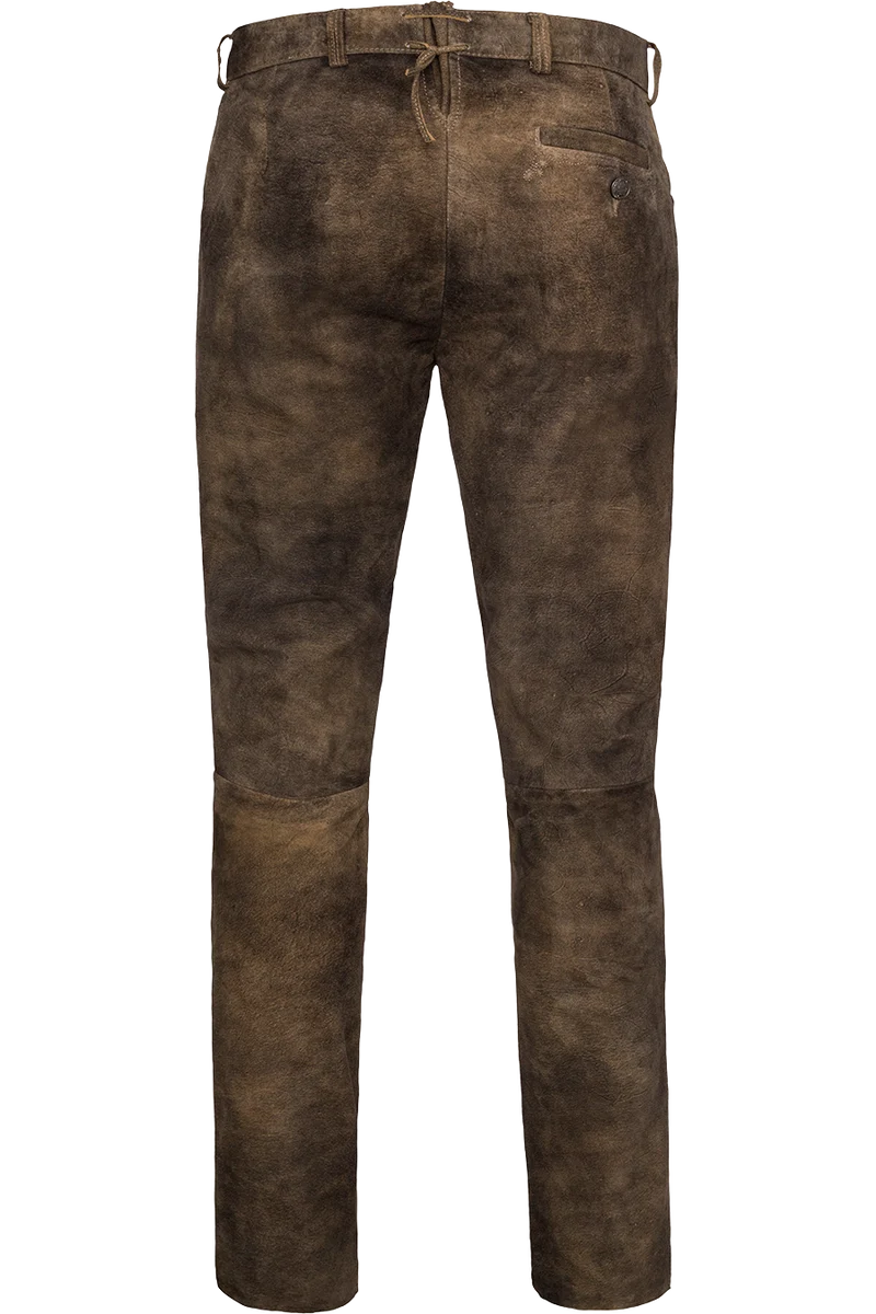 Herren Lederhose lang aus Wildbockleder
