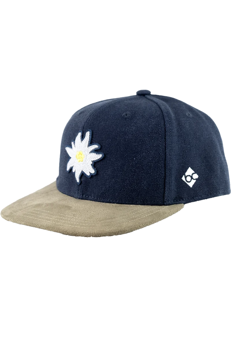Unisex Snapback-Cap mit Edelweißmotiv-Filzpatch
