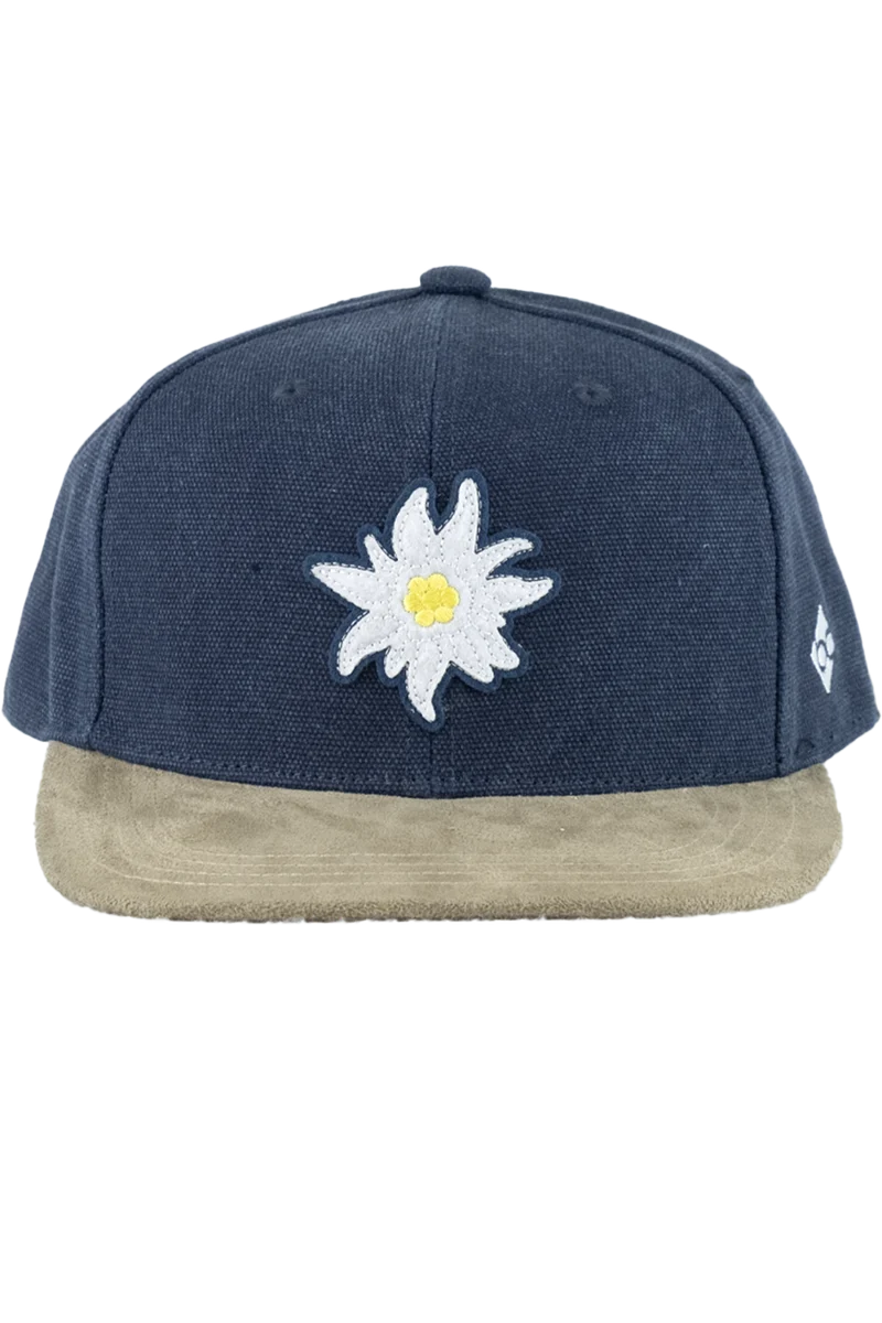 Unisex Snapback-Cap mit Edelweißmotiv-Filzpatch