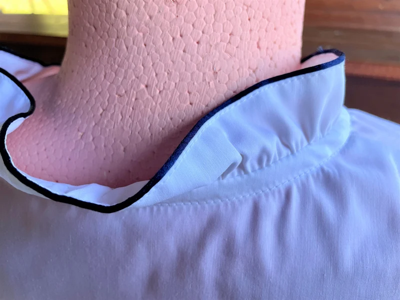 Dirndlbluse Sportalm, Gerti blau, weiß, halbarm, Knöpfe