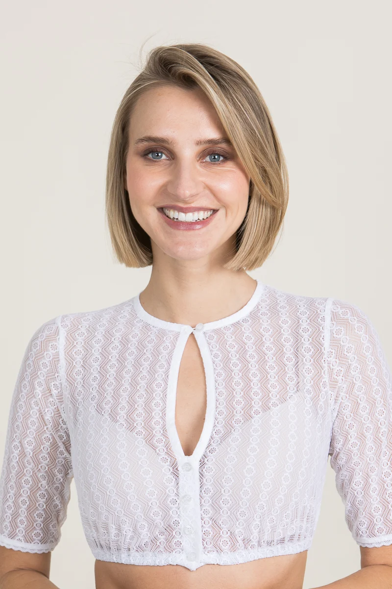 Hammerschmid Dirndlbluse Dunja Spitze weiß