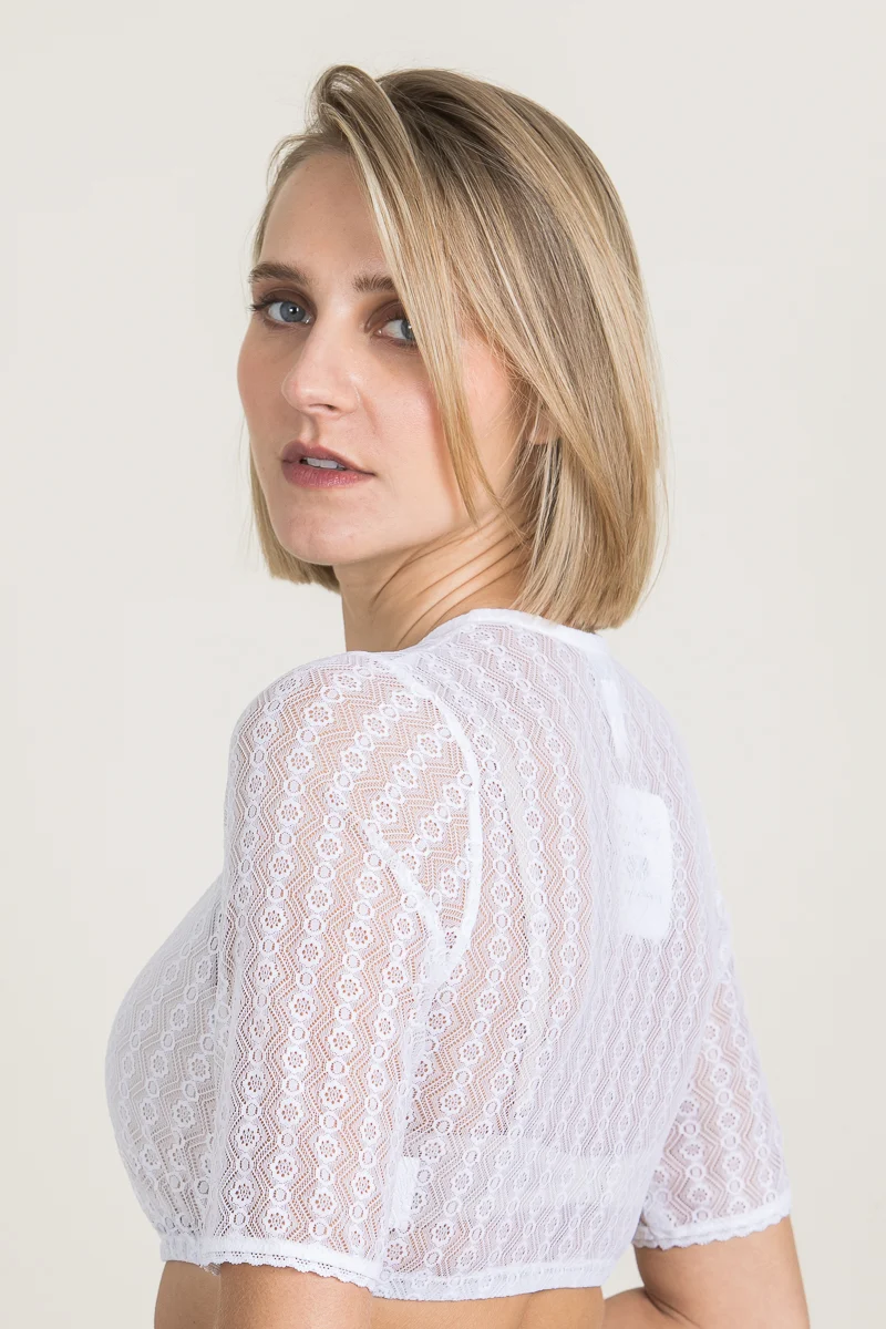 Hammerschmid Dirndlbluse Dunja Spitze weiß