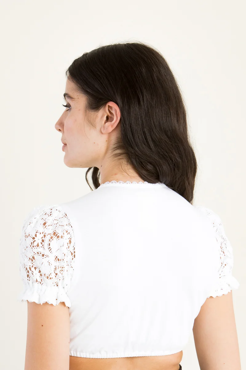 Gottseidank Dirndlbluse Viktoria Weiß 7/8-Arm