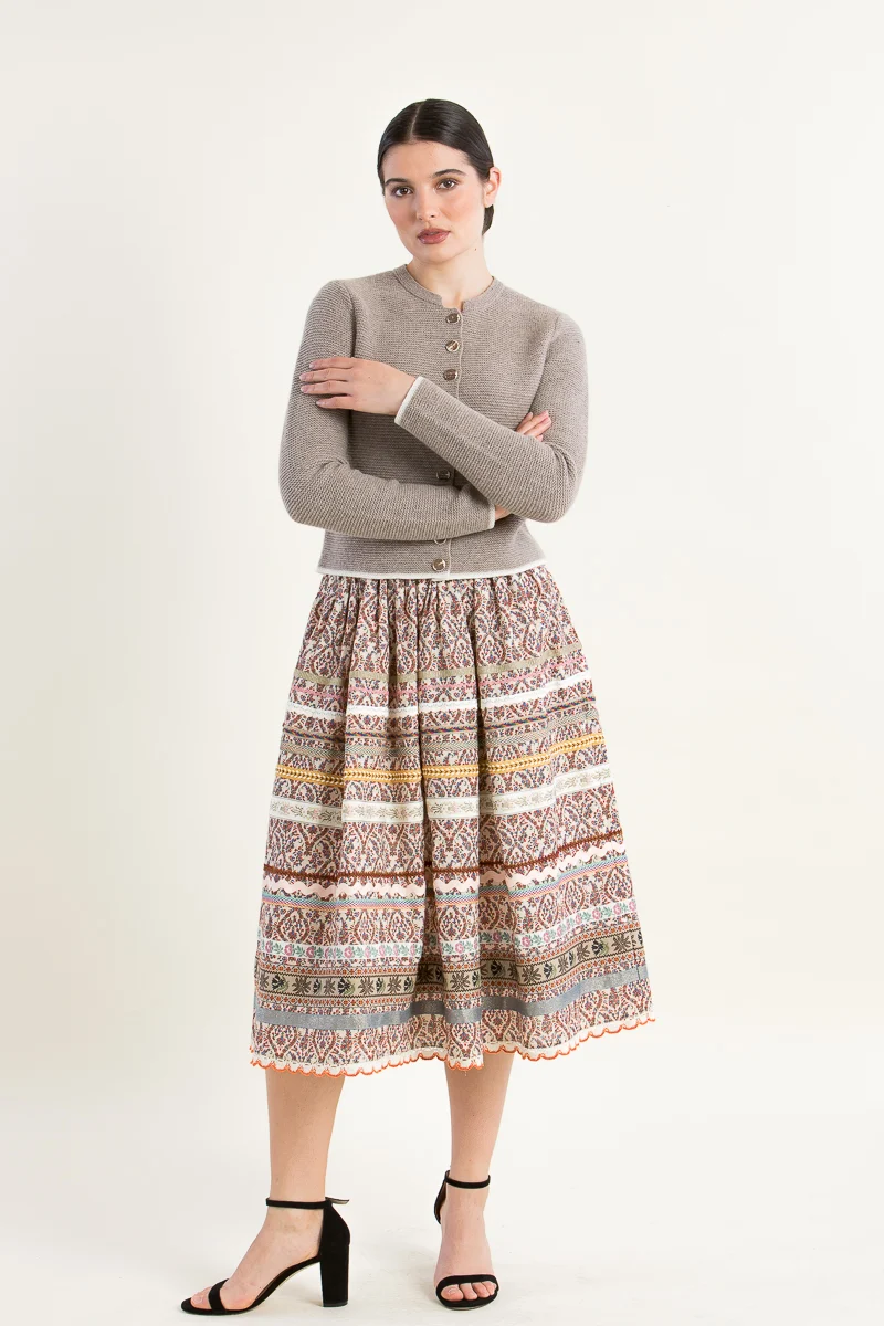 Fei scho schee Strickjanker taupe