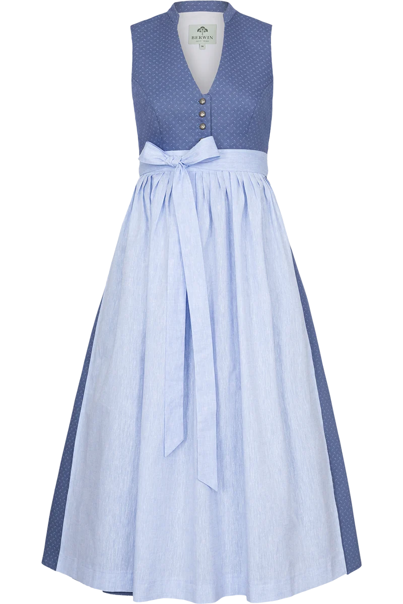 Langes Schwangerschaftsdirndl mit Streublumendruck