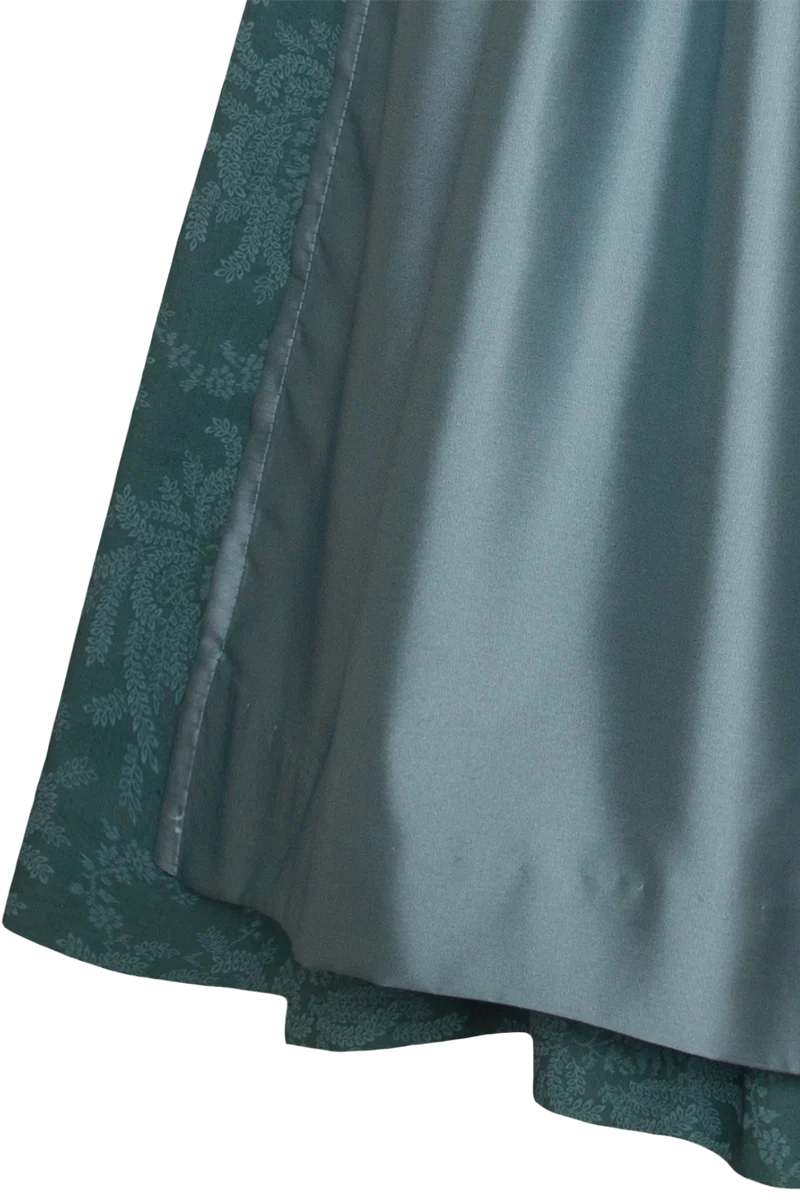 Midi-Samtdirndl mit eckigem Ausschnitt