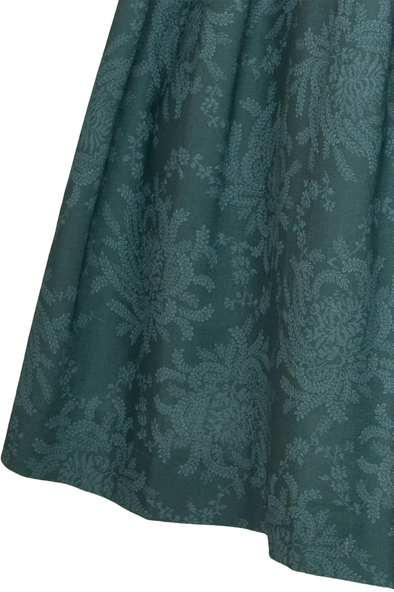 Midi-Samtdirndl mit eckigem Ausschnitt
