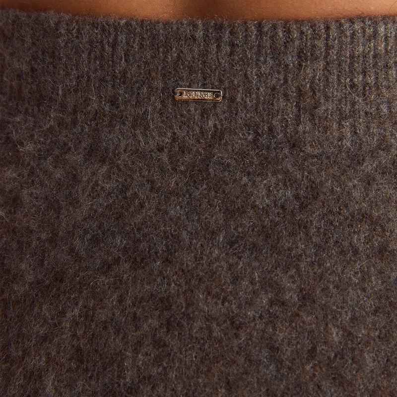 Gestricktes Polotop - Aschbraun