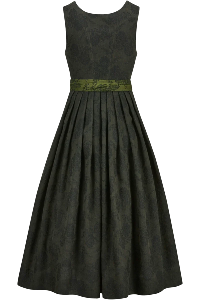 Dirndl lang aus Leinen-Baumwoll-Mischung