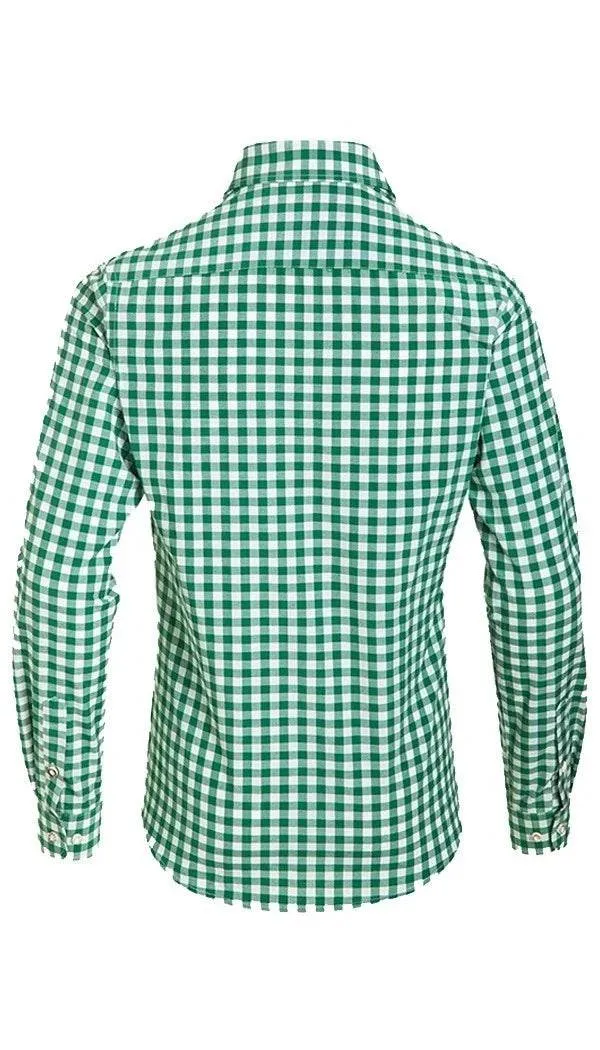 Lederhosenhemd Herren kariert mit Trachtenknöpfen