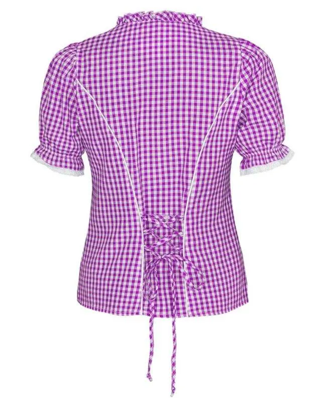 Damen Shirt mit Trachtenmuster zur Lederhose